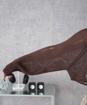 ダメージメッシュショートパーカー