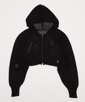 ダメージメッシュショートパーカー