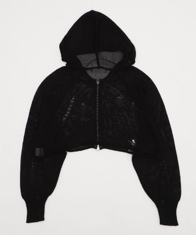 ダメージメッシュショートパーカー