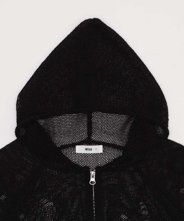 ダメージメッシュショートパーカー