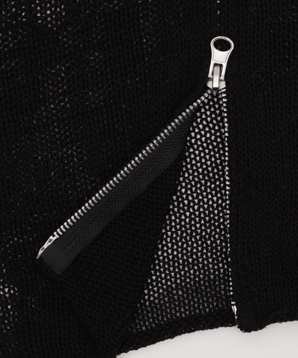 ダメージメッシュショートパーカー