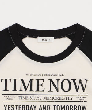 グラフィックショートサイドリボンドロストT