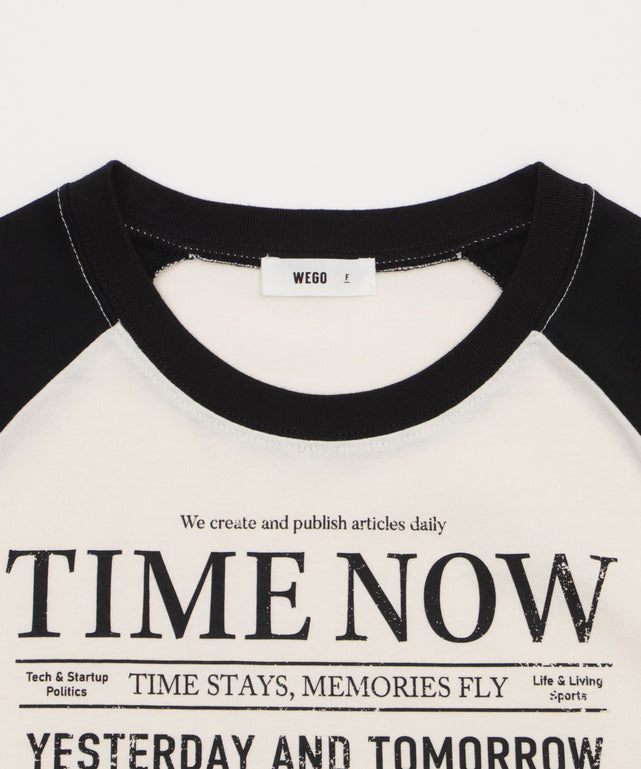 グラフィックショートサイドリボンドロストT