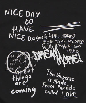 グラフィックショートサイドリボンドロストT