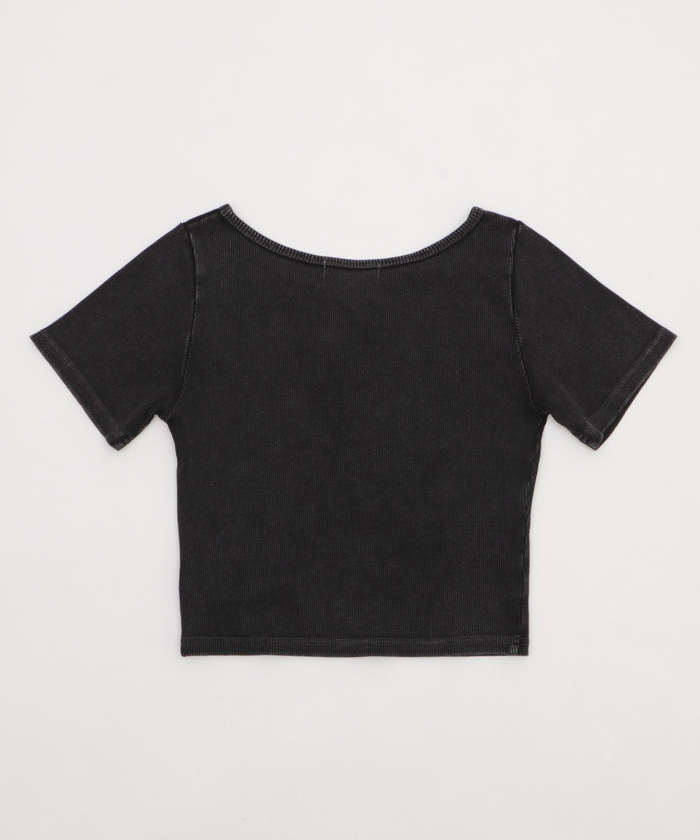 グラフィックレースアップちびT