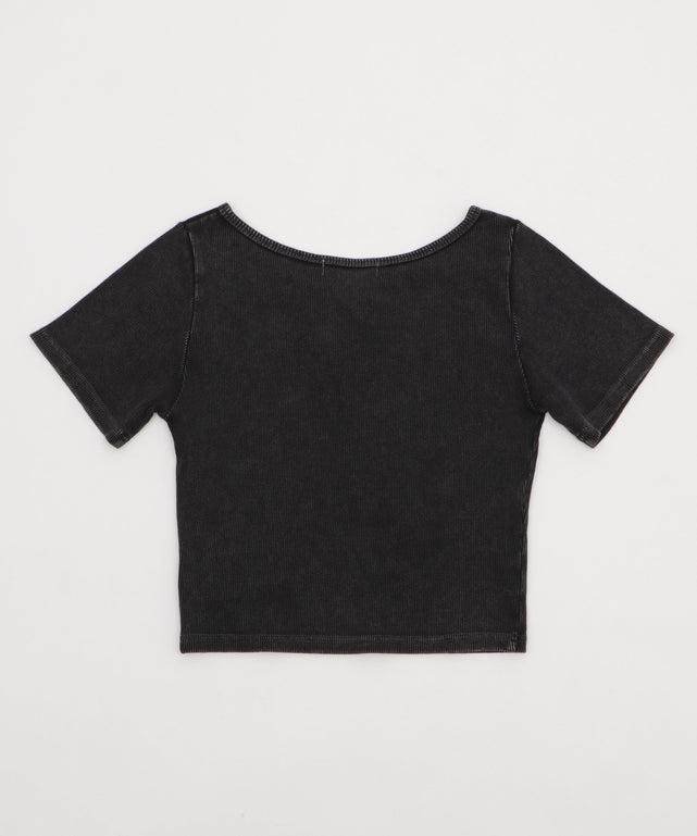 グラフィックレースアップちびT