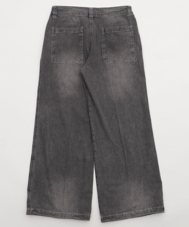 イージーバギーフレアデニムスラックス