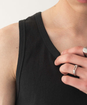 リブタンクトップ