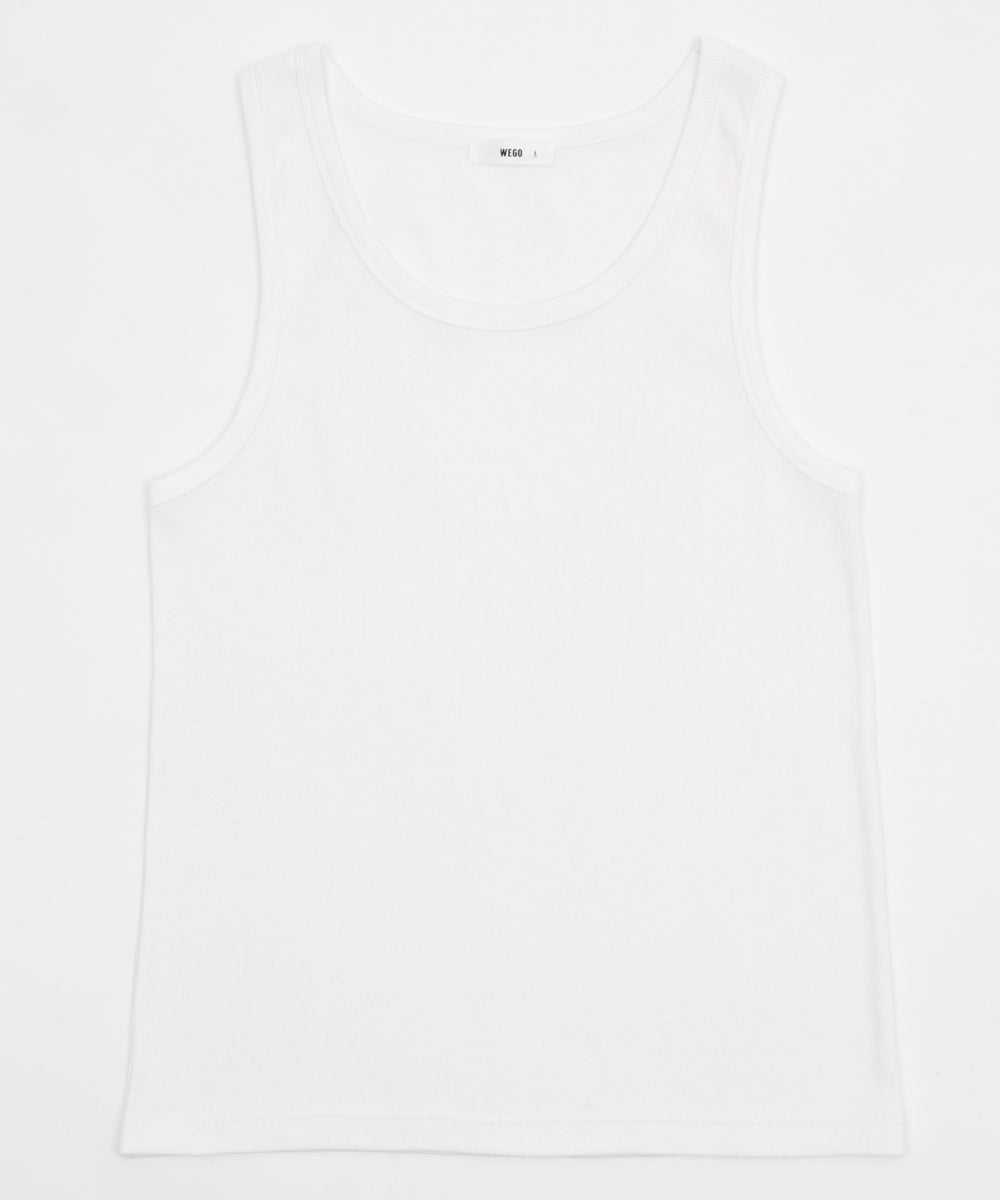 リブタンクトップ