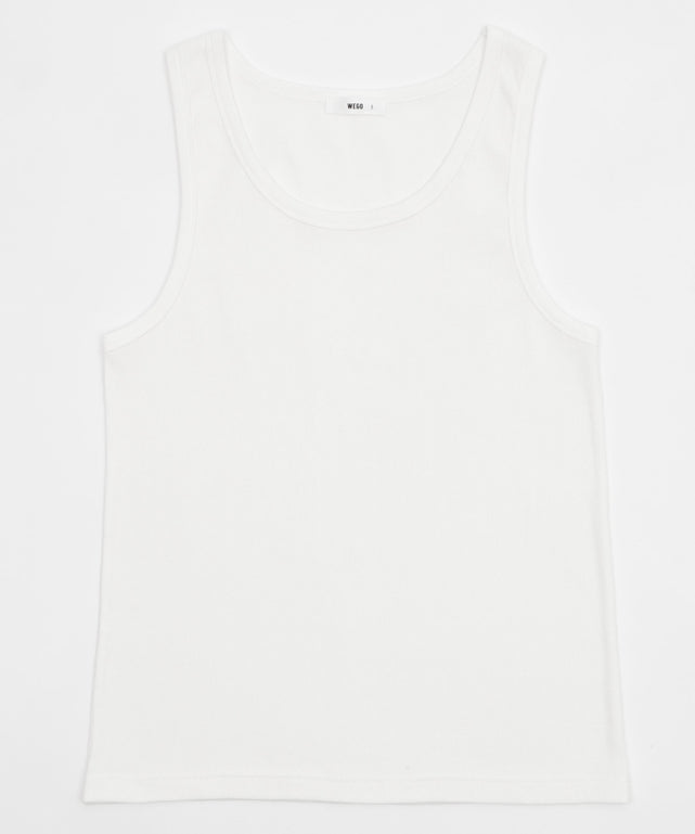 リブタンクトップ