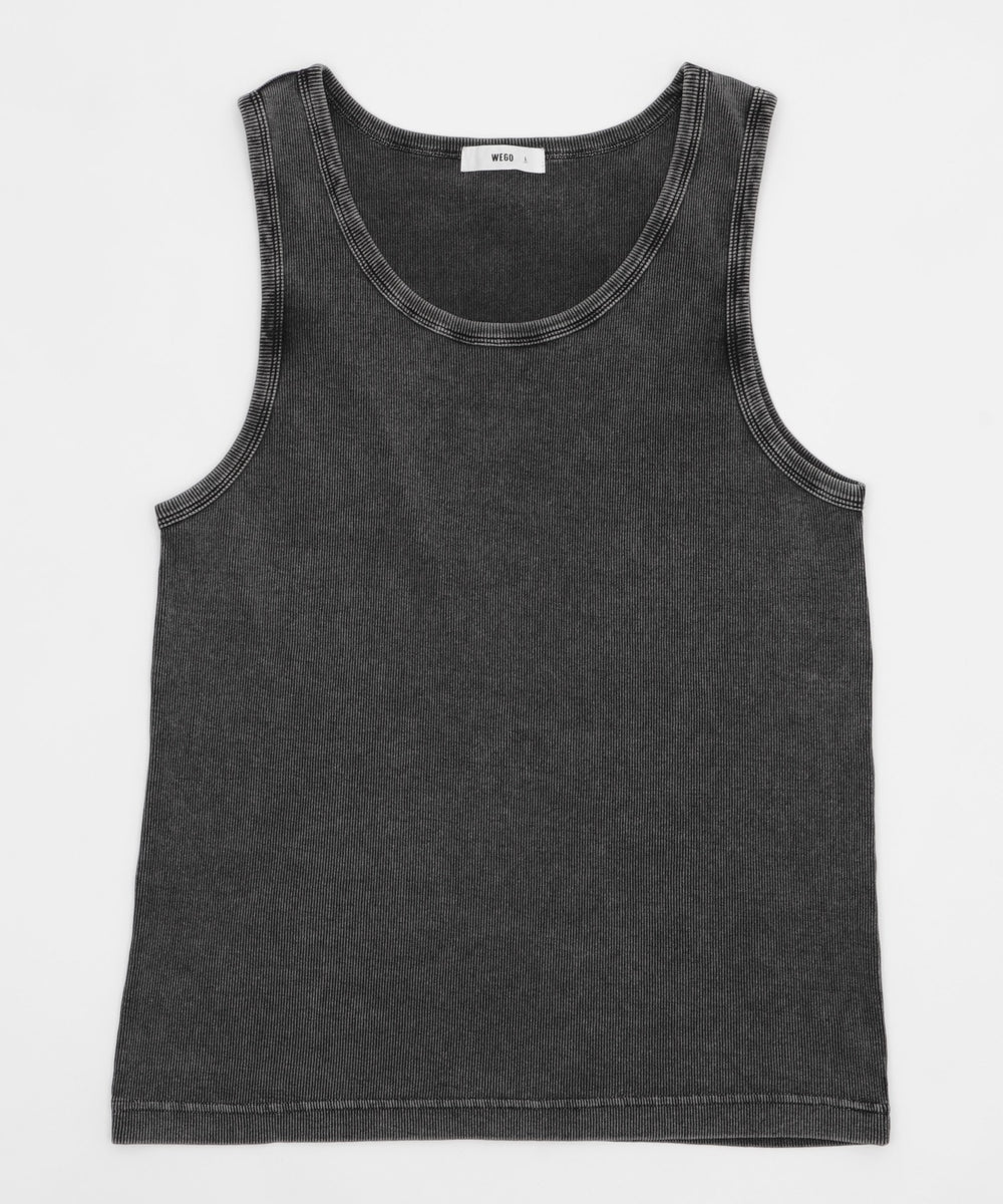 リブタンクトップ