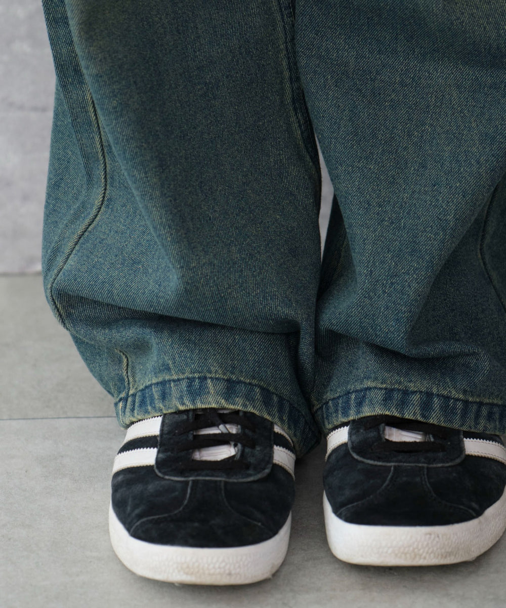 レースアップデニムパンツ