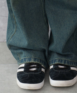 レースアップデニムパンツ