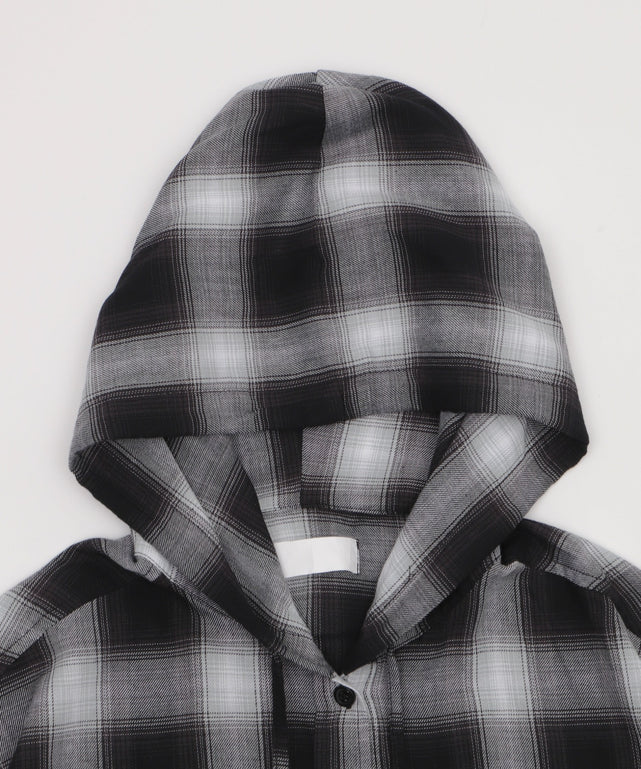 フードチェックBIGシャツ（S）