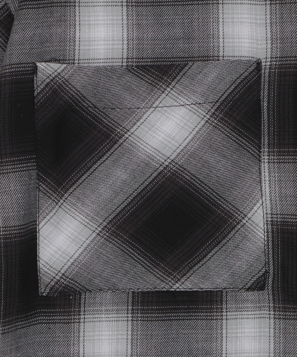 フードチェックBIGシャツ（S）