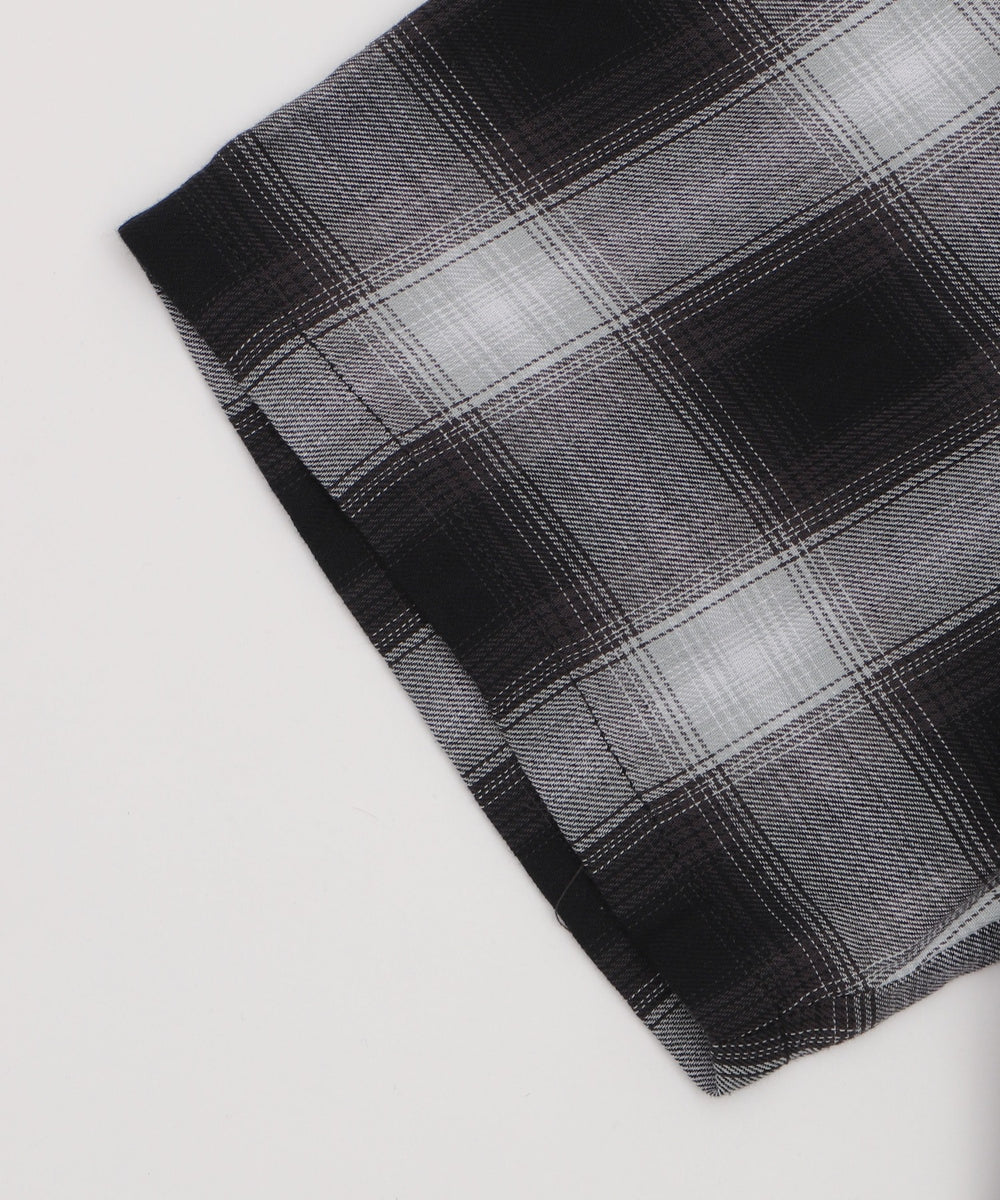 フードチェックBIGシャツ（S）