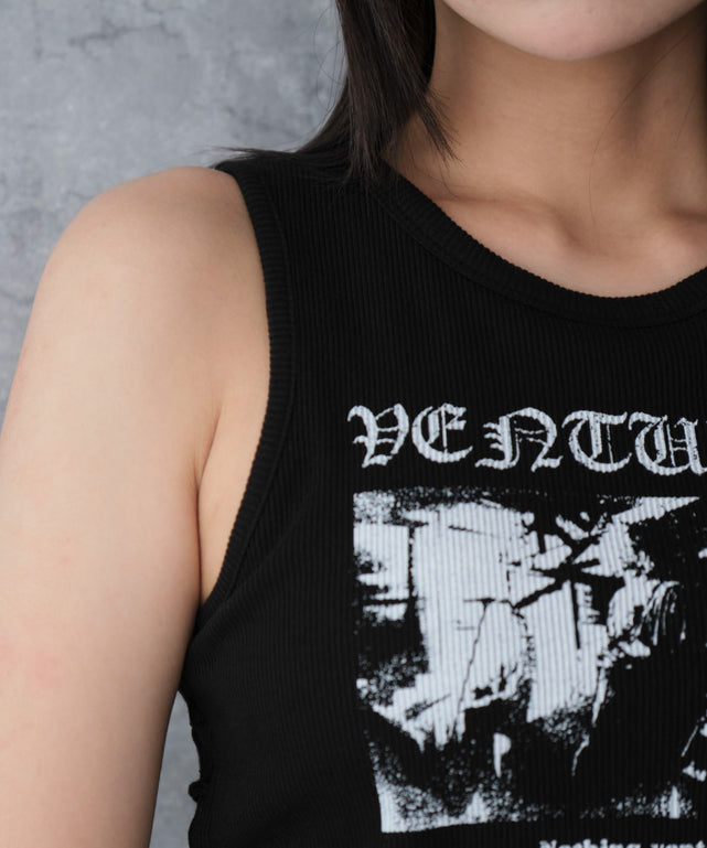 サイドレースアップグラフィックタンク