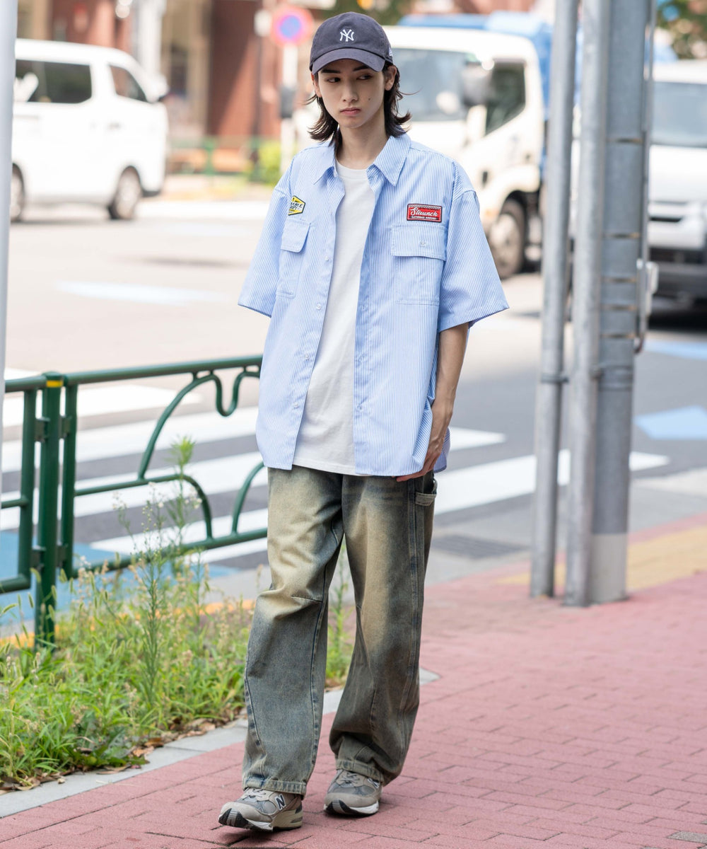 ブルーストライプ モデル：175cm L着用