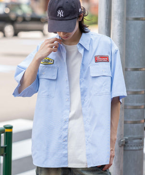 ブルーストライプ モデル：175cm L着用