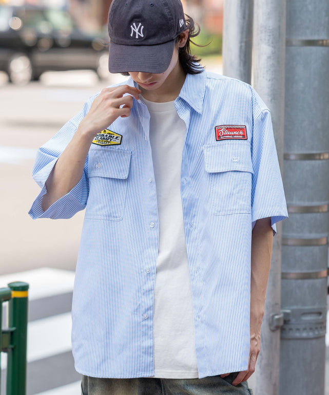 ブルーストライプ モデル：175cm L着用