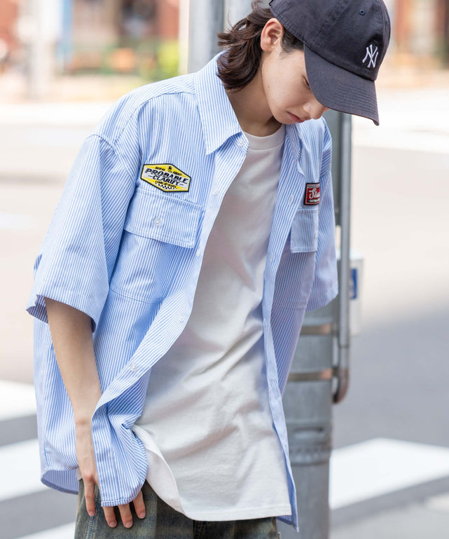 ブルーストライプ モデル：175cm L着用