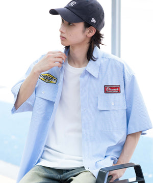 ブルーストライプ モデル：175cm L着用