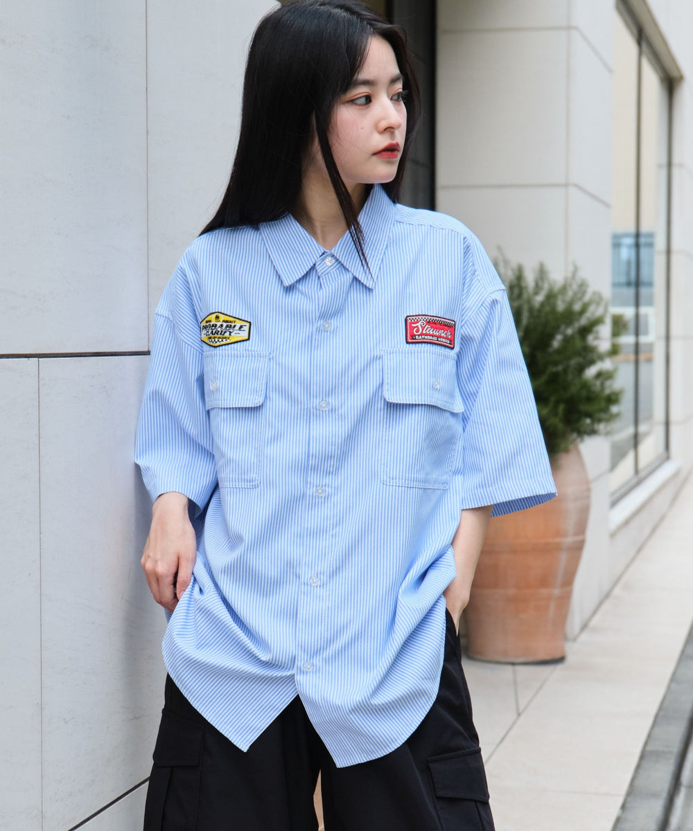 ブルーストライプ モデル：160cm L着用