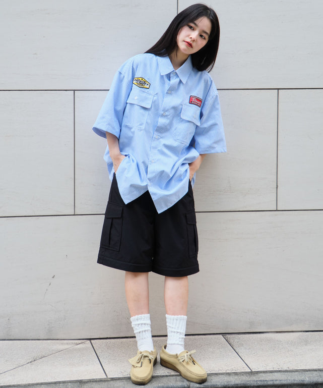 ブルーストライプ モデル：160cm L着用