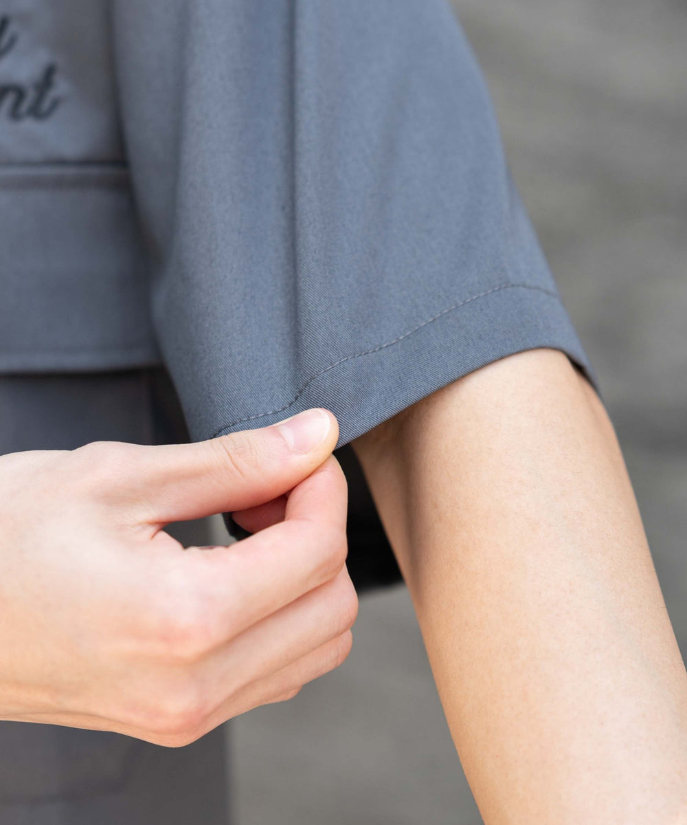 刺繍ロゴツイルワークシャツ