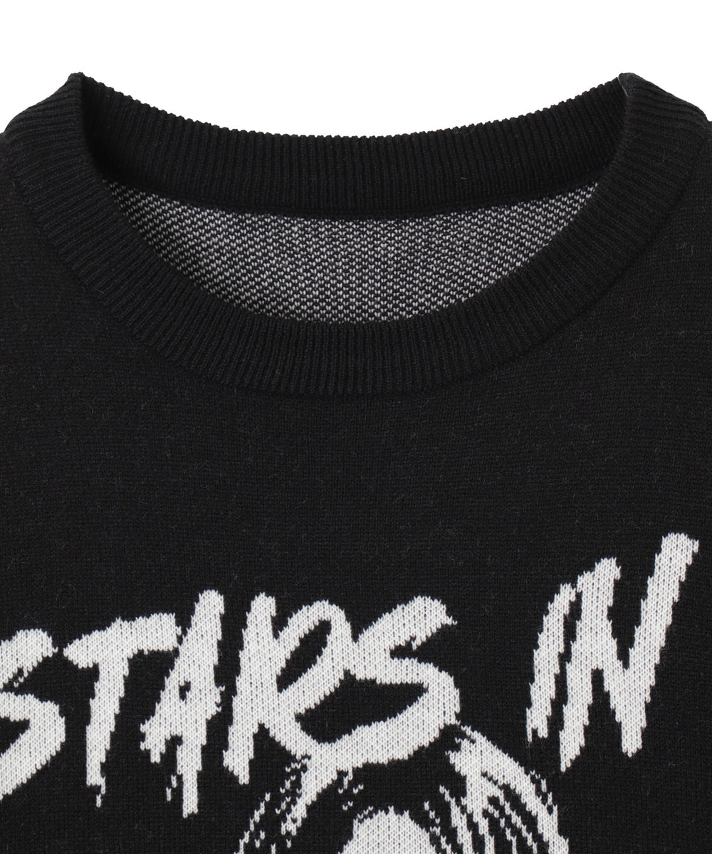 グラフィックBIGニットプルオーバー