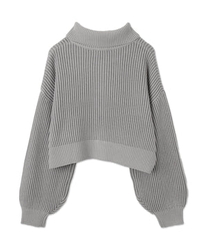 ダブルジップショートニットブルゾン