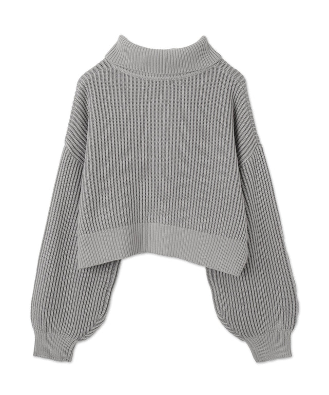 ダブルジップショートニットブルゾン