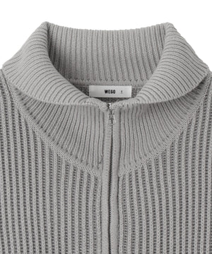 ダブルジップショートニットブルゾン