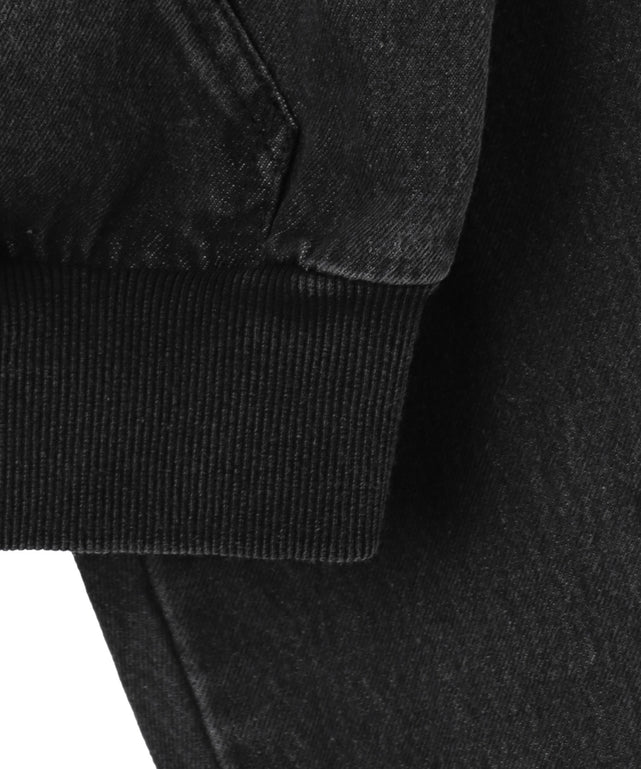 ヴィンテージウォッシュショートフードブルゾン