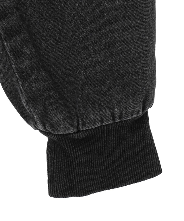 ヴィンテージウォッシュショートフードブルゾン