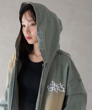 デニム淡加工 モデル：161cm F着用