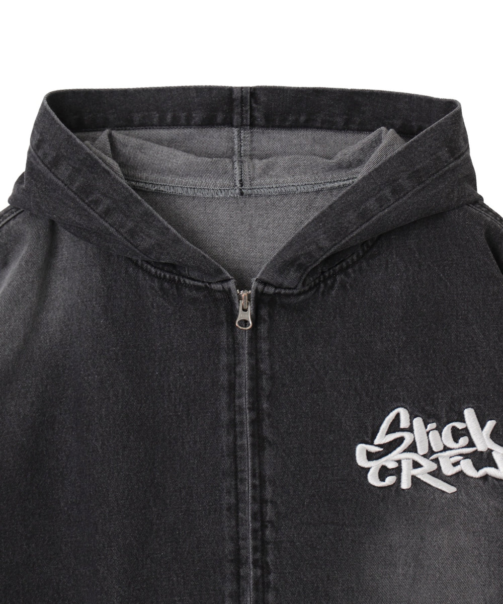 ヴィンテージウォッシュBIGフードブルゾン