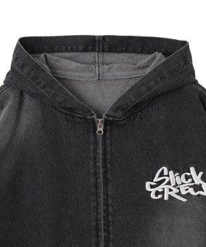 ヴィンテージウォッシュBIGフードブルゾン