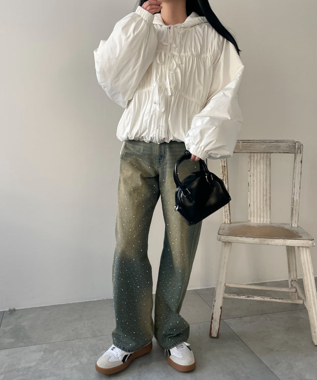 ホワイト モデル：155cm F着用