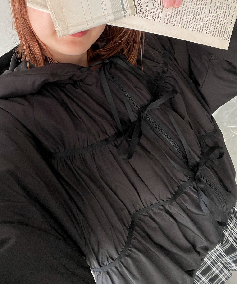 リボンフードブルゾン