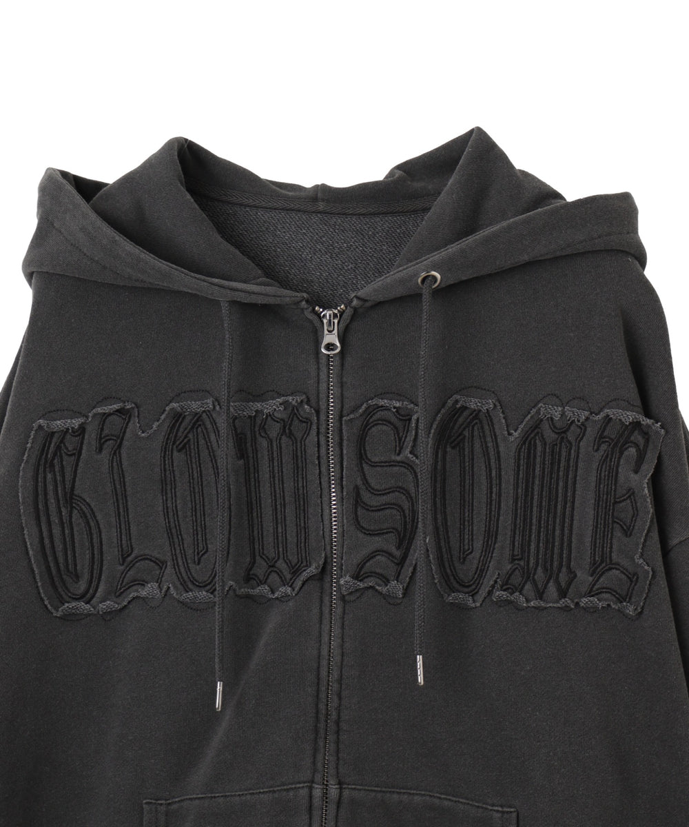 ヴィンテージウォッシュパッチワークBIGZIPパーカー