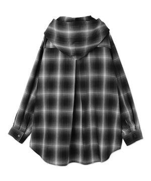 フードチェックBIGシャツ