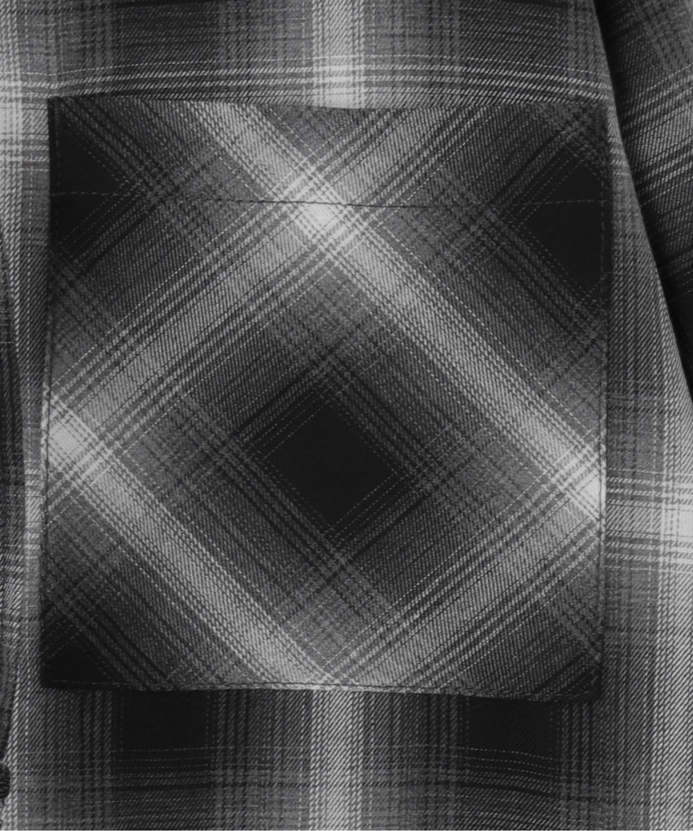 フードチェックBIGシャツ