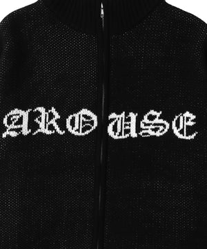 クロスダメージニットBIGブルゾン