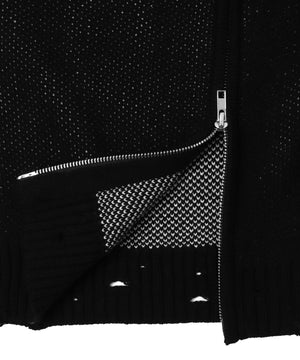 クロスダメージニットBIGブルゾン