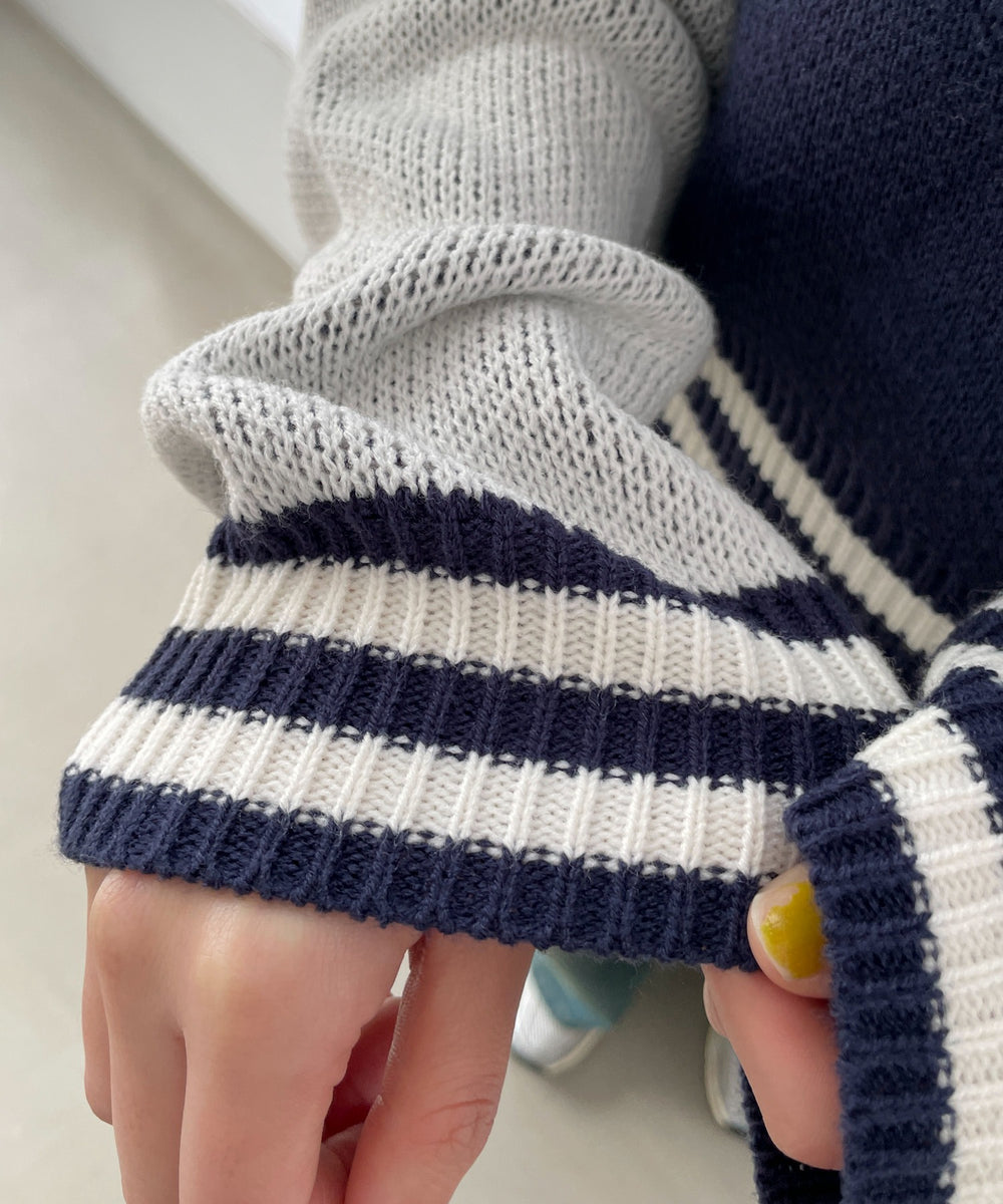 ニットショートスタジャン