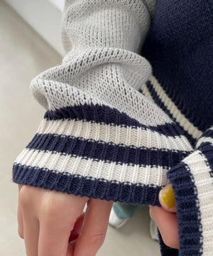 ニットショートスタジャン