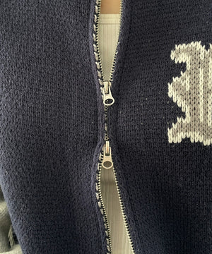 ニットショートスタジャン