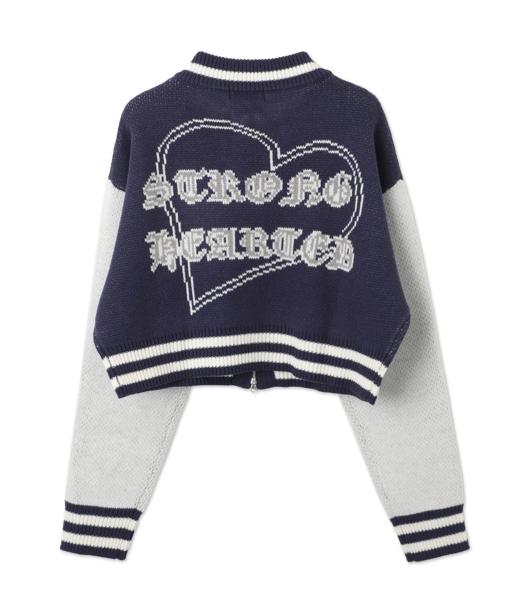 ニットショートスタジャン