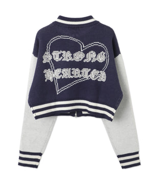 ニットショートスタジャン